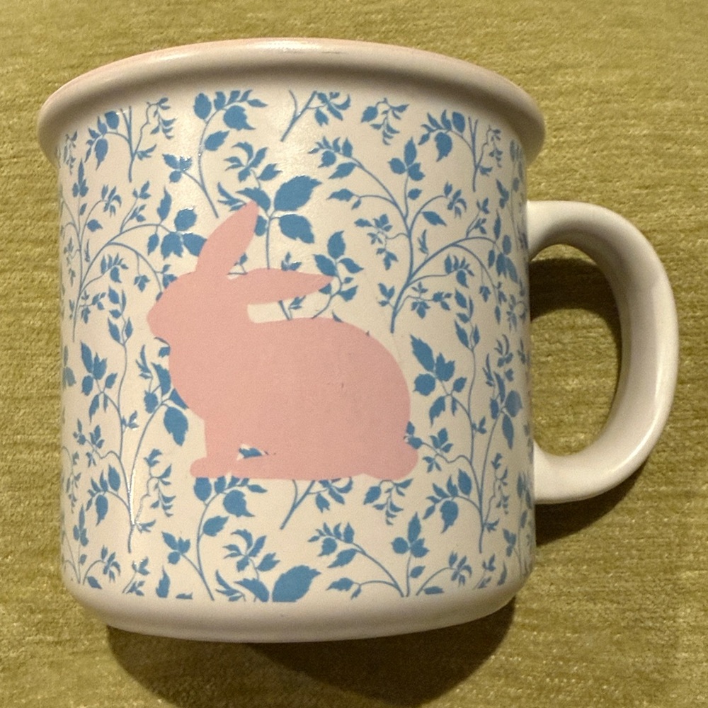 Market Finds Easter Bunny Rabbit Calico Mug Microwave and Dishwasher Safe